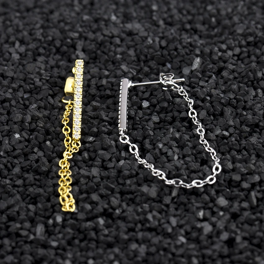 Stainless Steel Long Chain Earring Bohemian Jewelry Gold Color Bar Charm Drop Statement Earrings For Women Wedding Accessoires | Украшения