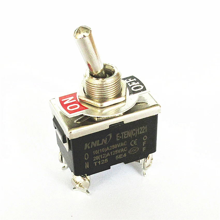 1 шт. E-TEN1221 12 мм 4 Pin SPST терминала ВКЛ-ВЫКЛ 16A 250V 20A 125V/AC тумблер TEN1221 | Обустройство