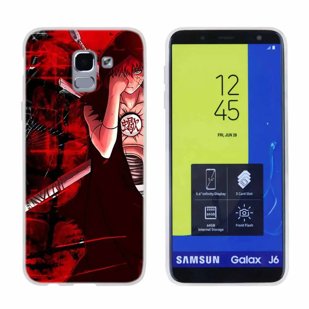Чехол Мягкий чехол для samsung Galaxy J6 J8 J3 J5 J7 J4 плюс ЕС премьер-профессионал Ace героя аниме «Наруто Аниме черный фон - Цвет: as the picture 03