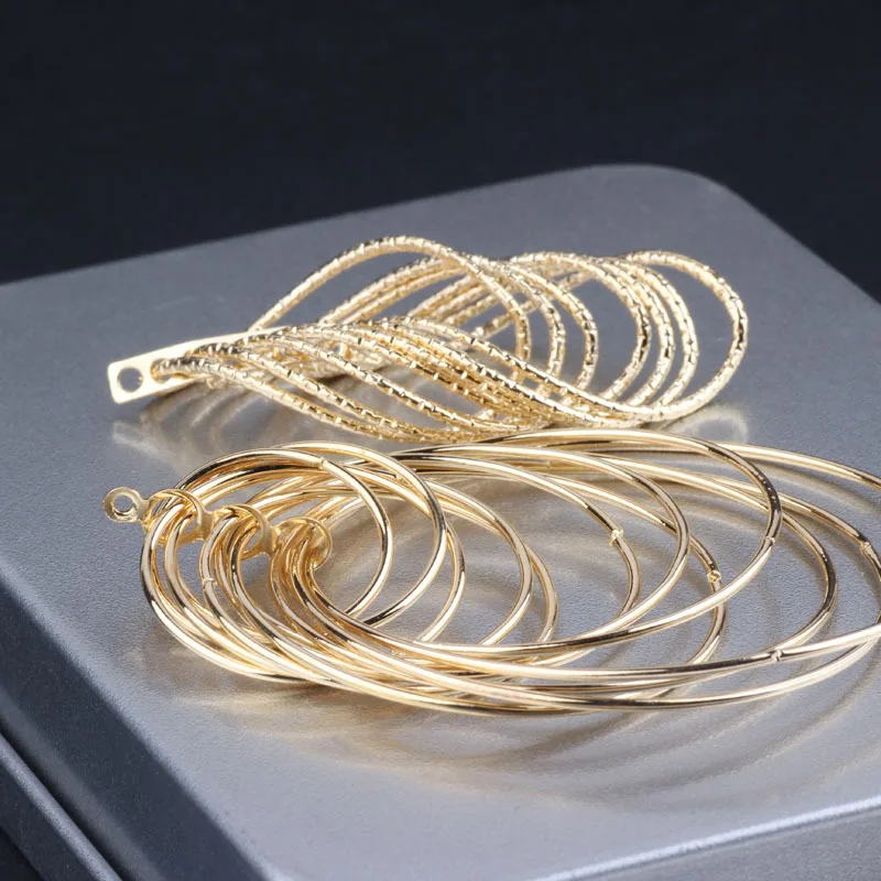 Серьги DIY с бахромой аксессуары 18 К позолоченные цветным удержанием