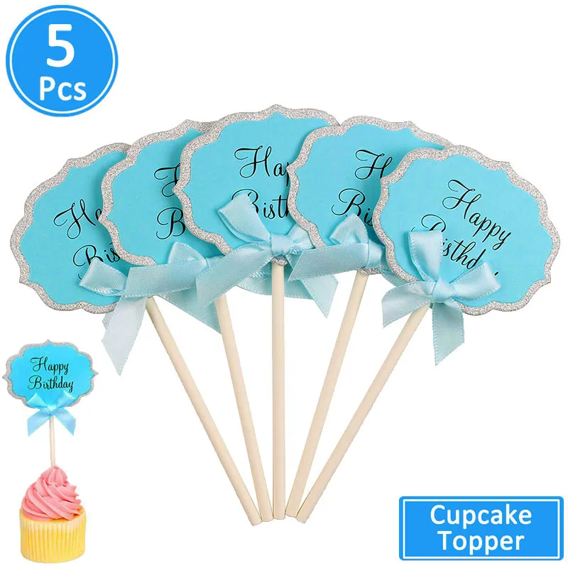 5pcs blue toppers Синие серебряные латексные фольгированные воздушные шары в форме сердца с днем рождения, украшения для детской вечеринки, баллон гелия, товары для маленьких мальчиков 1, 2, 3, 4, 5, 6 лет - Цвет: 5pcs blue toppers