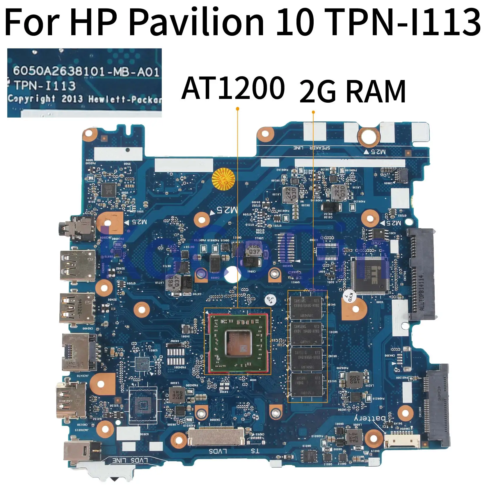 KoCoQin     HP Pavilion 10-F01AU TPN-I113   777619-501 777619-501 6050A2638101-MB-A01 AT1200 2G  