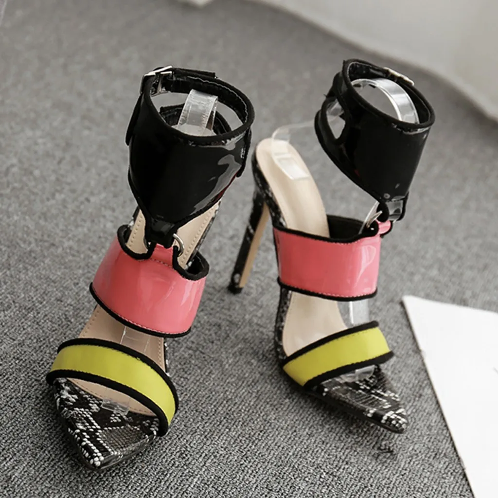 SAGACE/женские очаровательные пикантные босоножки на тонком высоком каблуке в