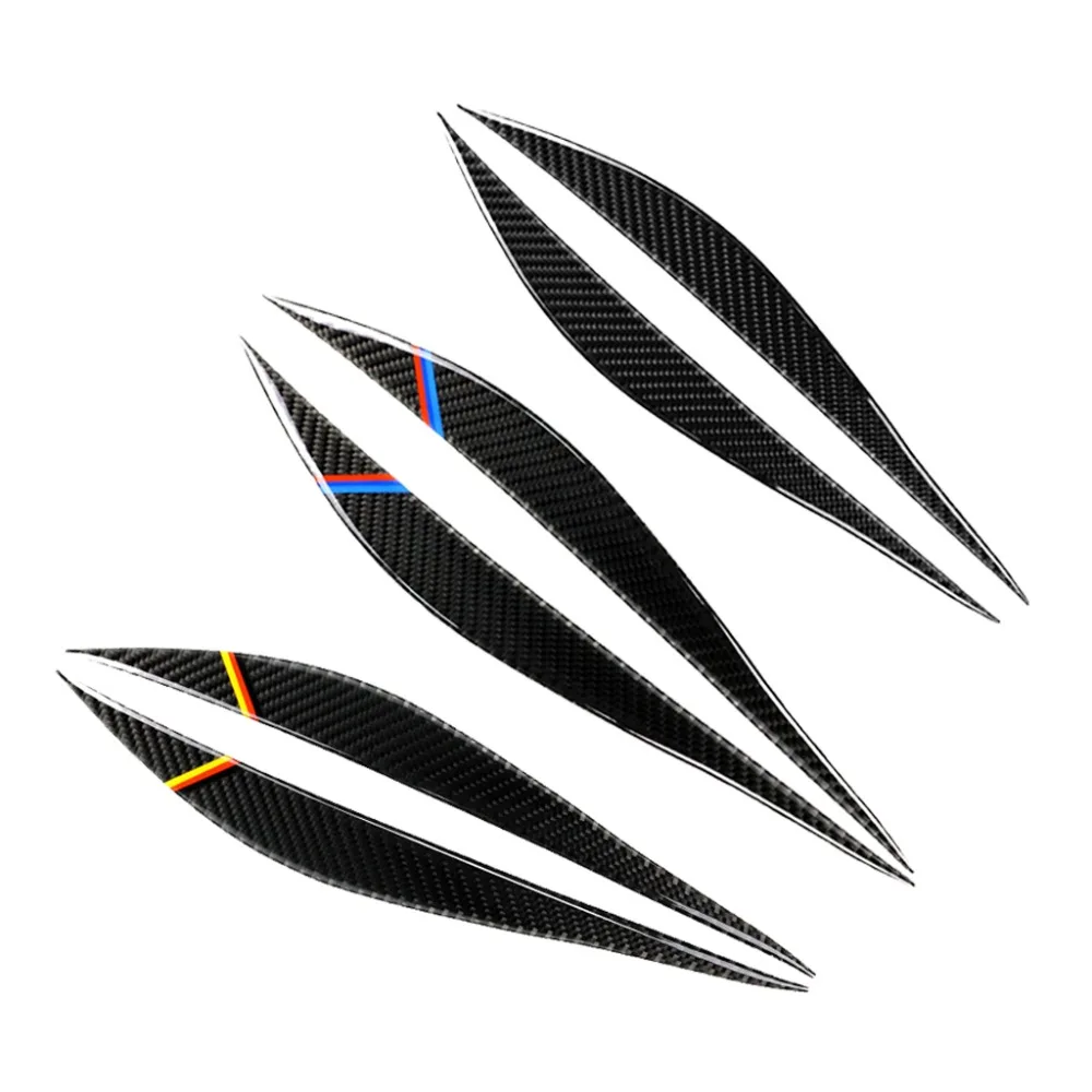 RRX Headlights Eyebrows Eyelids carbon fiber for BMW F30 320i 325i 316i Front Headlamp 3 series Accessories car sticker | Автомобили и