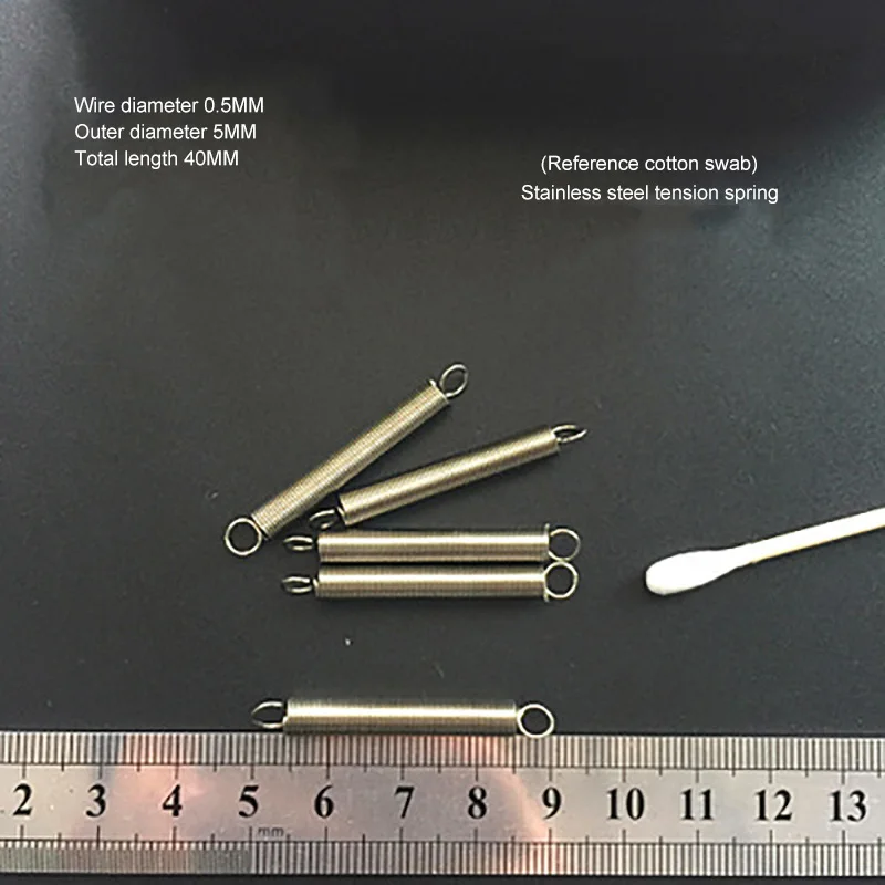 0.5x5x40mm (2) Пружина из нержавеющей стали, инструмент с крюком, проволока диаметром 0,3-4 размера, духовка, рекламный дисплей, пружина для двери - Цвет: 0.5x5x40mm (2)