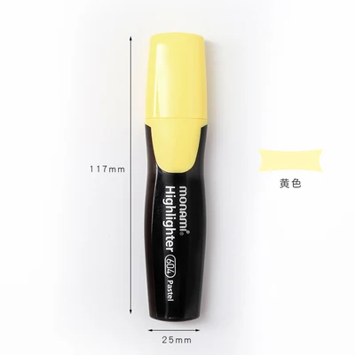 1 шт. Makaron, флуоресцентная ручка для моделирования, пуля, аксессуары для журналов, мягкий цвет, хайлайтер, школьные принадлежности, японские канцелярские принадлежности - Цвет: yellow