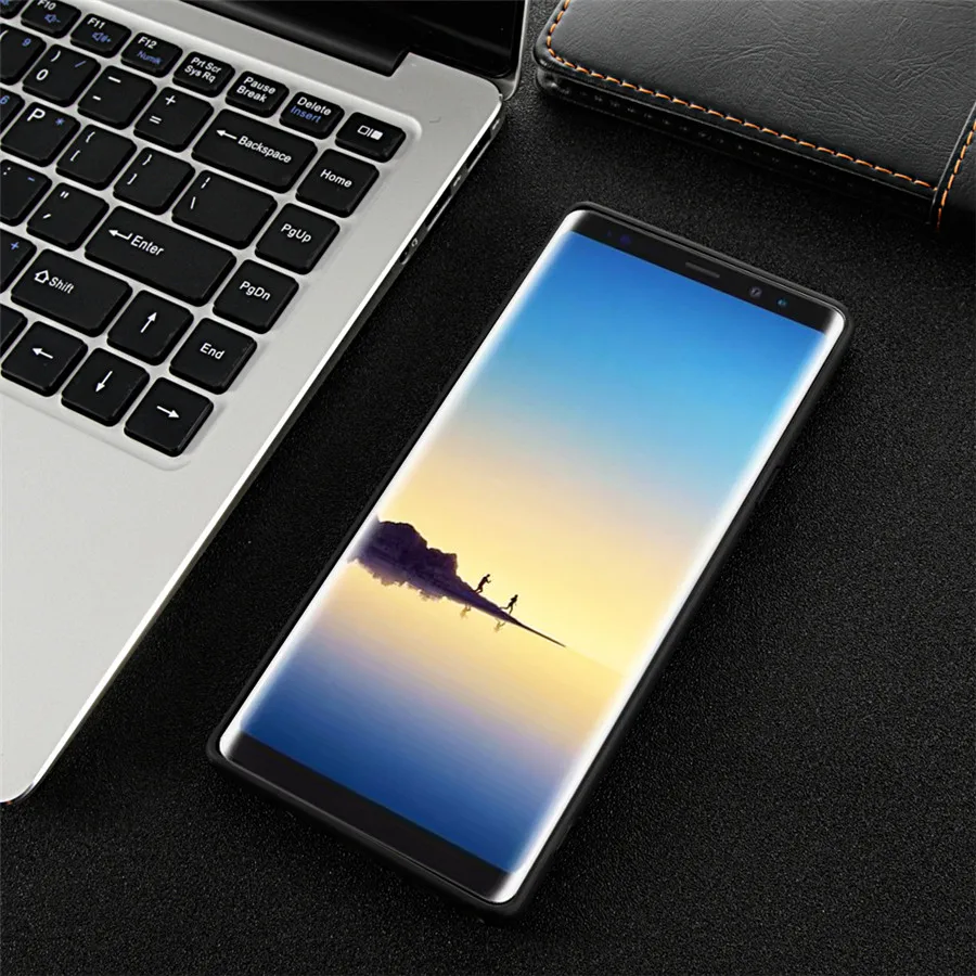 note 9 casing case cover for samsung galaxy 8 s8 s9 plus + luxury silicone edge bumper fabric shockproof hard back |