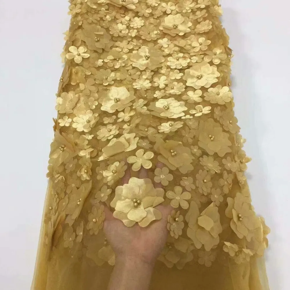 Мэдисон элегантный 3D в нигерийском стиле Французский кружевная ткань с ажурным