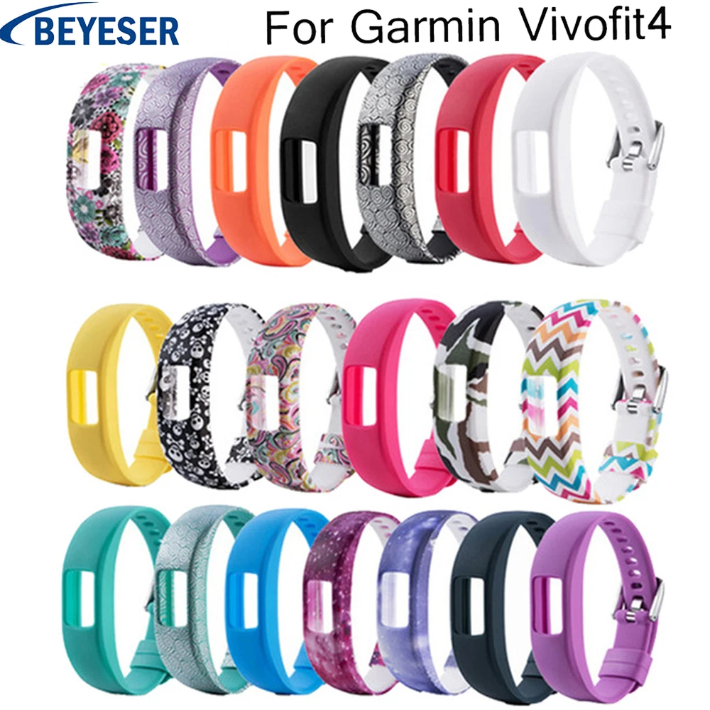 20 видов цветов сменный силиконовый ремешок для Garmin Vivofit 4 браслет смарт Браслет