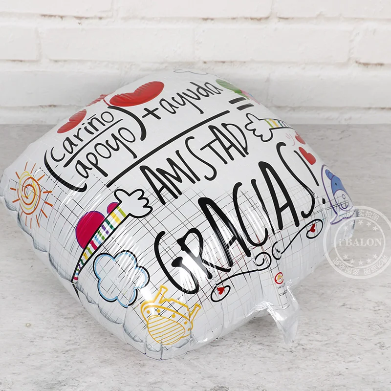 30pcs 18inch Spanish Feliz dia Te amo square shape helium balloons Mother birthday party supplies wedding Love Globos Mama gifts