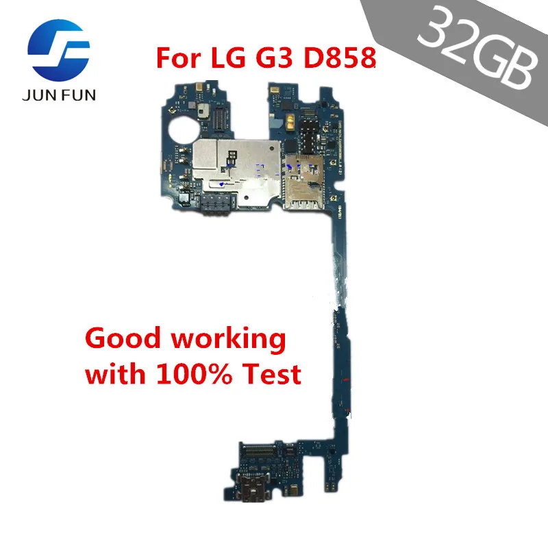 Бренд JUN FUN разблокирована 32 Гб работать для LG G3 D858 материнская плата оригинал