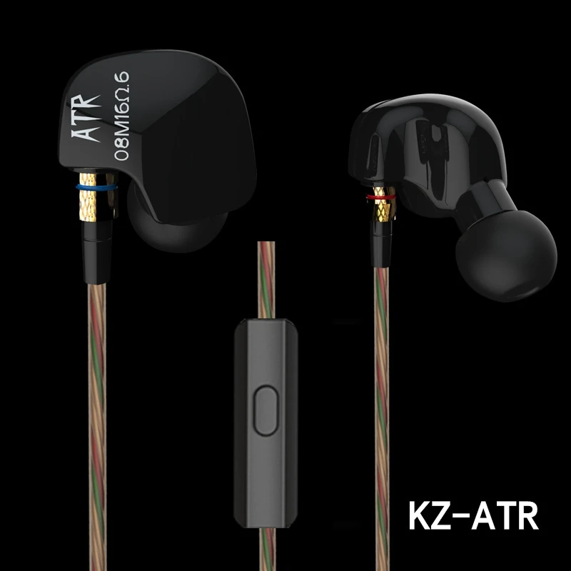 KZ ATR наушники бас Спорт гарнитура Mobile Music наушник HiFi с микрофоном гарнитуры для