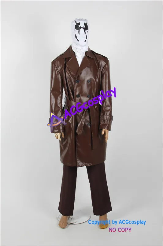 

The Watchmen Rorschach Cosplay Costume dc comics include hat and mask ACGcosplay faux leather costume