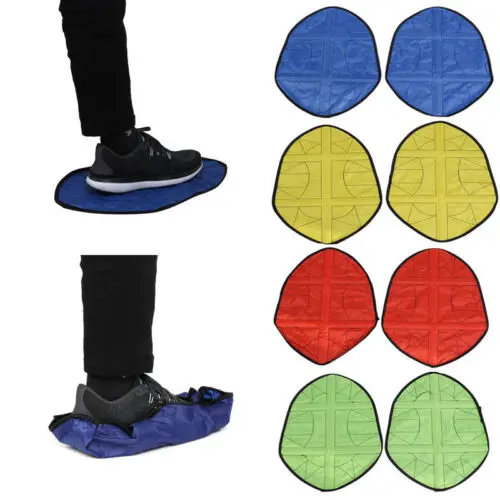 

1Pair 2019 New Step in Sock Reusable Shoe Cover One Step Hand Free Sock Shoe Covers Durable Portable Automatic Shoe Covers