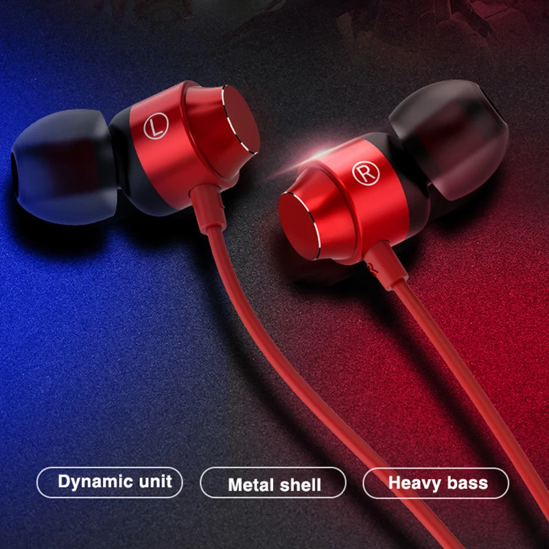 Magnetic Stereo Bass Metal in-Ear Earphones Wired Earphone Headset With Mic for xiaomi iPhone Samsung mp3 Earbuds fone de ouvido |