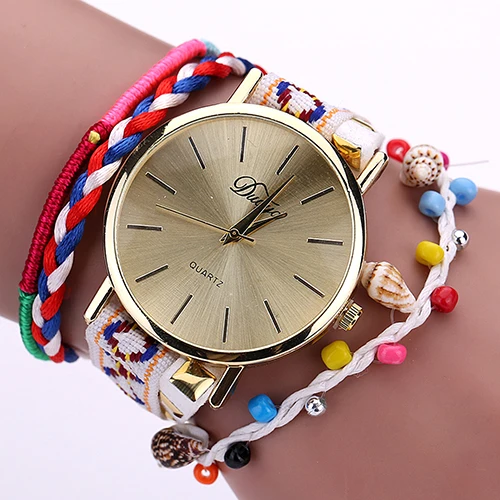 Новинка! Для женщин вязаный Плетеный сплетенный Веревка Группа Кварцевые В виде