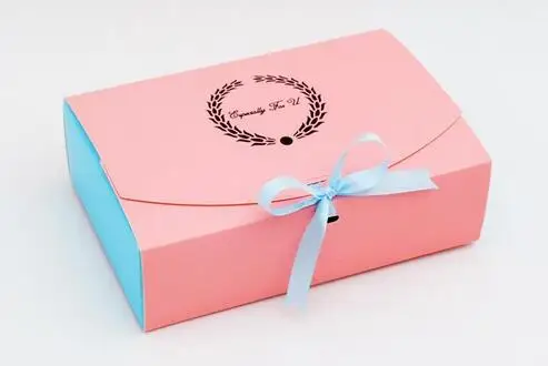 3 размера розовая пищевая картон крафт коробка с лентой фотография moonторт