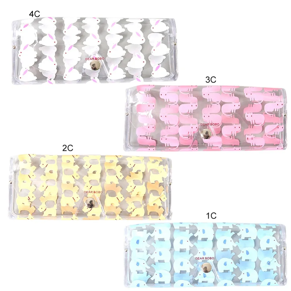 Синий слон 1 шт. прозрачный портативный мультфильм очки чехол защитный милые