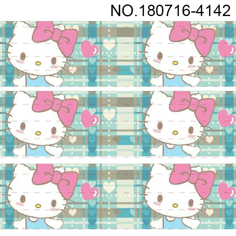 10 ярдов-Различные размеры мультфильм лента-мультфильм Кот шаблон напечатанный