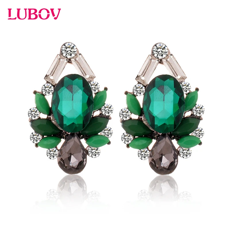Fashion Brand Women's Gorgeous Elegant Petals Earrings Rhinestone Alloy Imitation Gift Jewelry 3.3x2.2cm|imitation earrings|earrings womenbrand