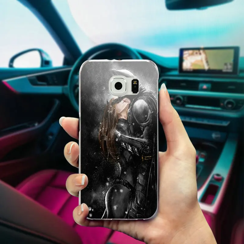 Soft TPU Mobile Phone Cases Cover for Samsung Galaxy Note 2 3 4 5 8 S3 S4 S5 Mini S6 S7 S8 S9 Edge Plus Batman Cat Woman Kissing | Мобильные