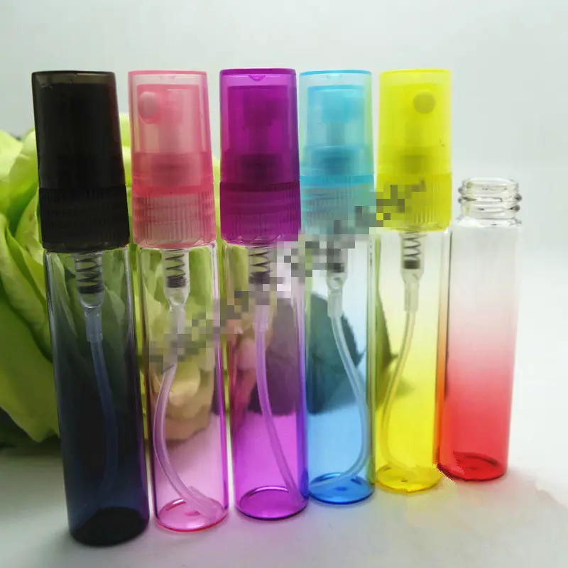 

50pcs/lot 5ml Plastic Spray Multicolour Refillable Portable Mini Perfume Bottle 10ml Glass Atomizer Empty Parfum Scent Bottle