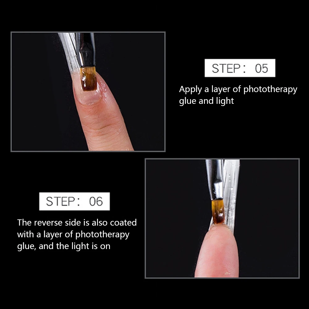 100 шт./компл. наращивание ногтей волокна Fibernails набор акриловых наконечников для