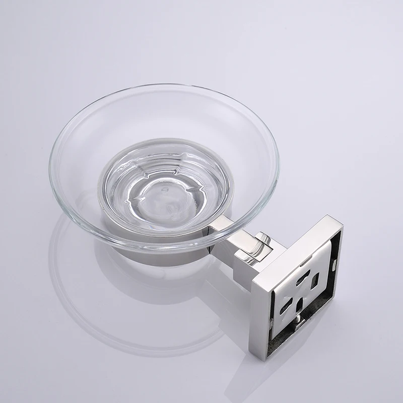 SUS 304 нержавеющая сталь ванная комната мыло держатель со стеклянным туалетом