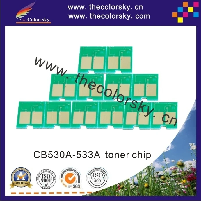 4 шт./лот чип сброса тонера лазерного принтера для HP CP2020 2025X CM2320 304A CB532A CB533A Bk-3.5k CMY-2.8k