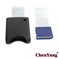 cy standard sd sdhc memory card kit male to sd female extension soft flat fpc cable extender 25cm