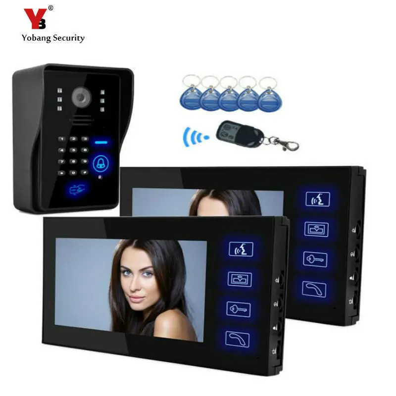 Видеодомофон Yobang 7 дюймов видеодомофон для дома вилла|video door phone|visual intercomvideo phone system