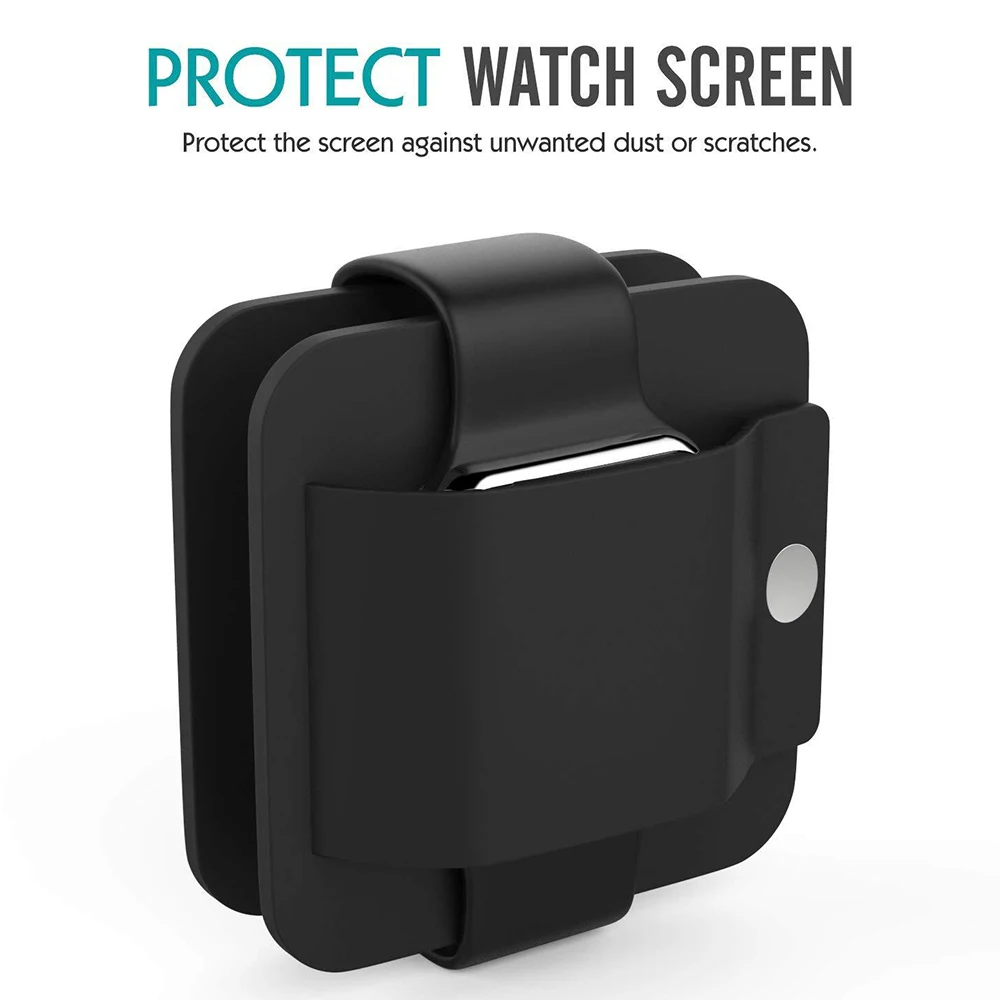 Ascromy для Apple Watch 4 3 2 1 iWatch чехол зарядки Мягкий силиконовый док станции хранения