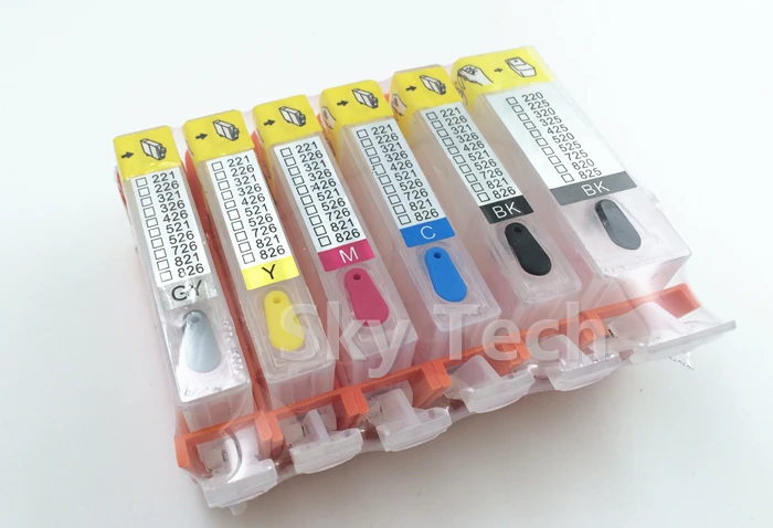 6PK пустые многоразовые картриджи костюм для PGI725 CLI726 Костюм Canon IP4870 MG5170 MG6170 MG6270 MG8170