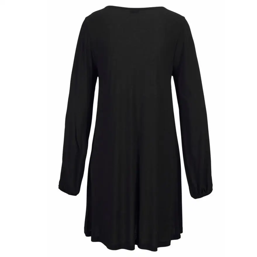 2019 New dress Fashion Women Casual O-Neck Hollow Out Sleeve Straight Dress Solid Beach Style Mini women | Женская одежда