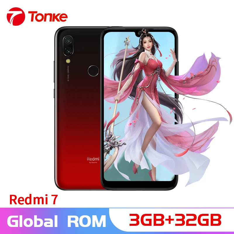 Orininal сотовый телефон Xiaomi Redmi 7 пикселей 3 Гб оперативной памяти 32 встроенной