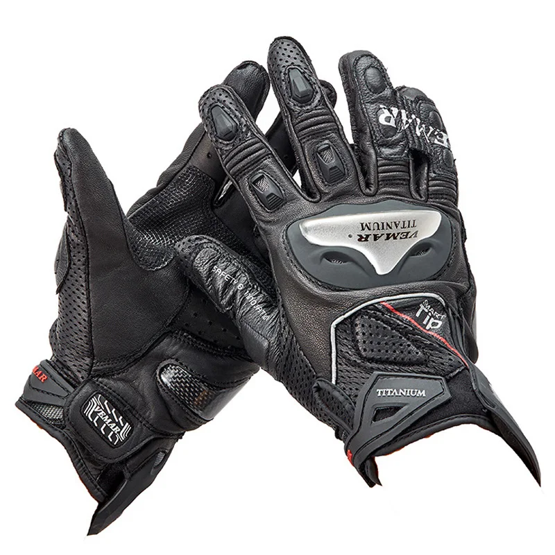 Летние кожаные перчатки унисекс для мотоциклистов Guantes Luvas мотокросса