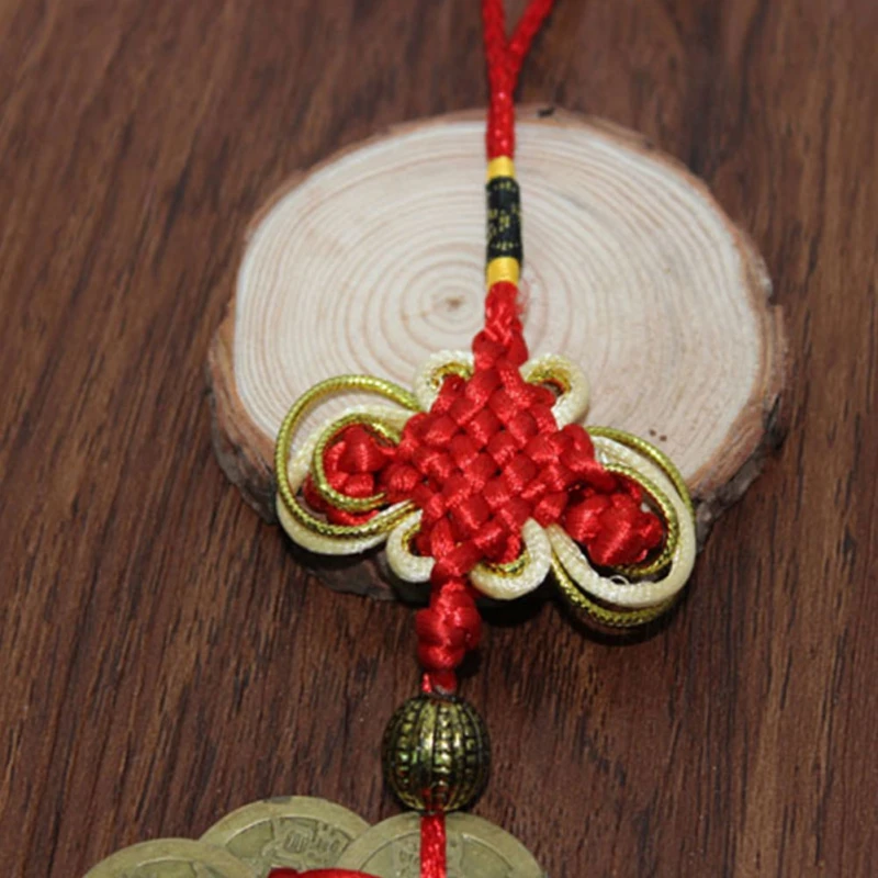 2019 10 Lucky Ancient Braided Handmade Chinese Knot Feng Shui Coins Prosperity Protection Good Fortune Home Car Decor | Автомобили и