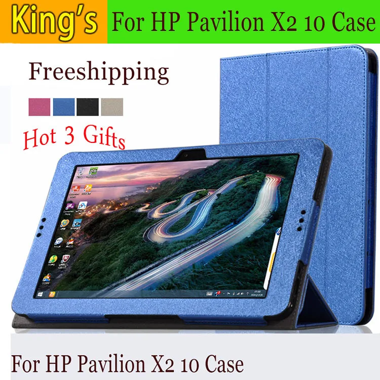 Ультратонкий флип чехол из искусственной кожи с шелковым узором для HP Pavilion x2 10