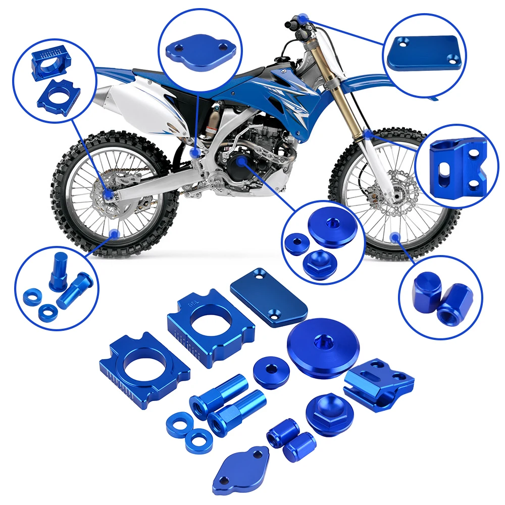 

Аксессуары для мотоциклов Yamaha YZ250F, YZ450F, YZ, 250F, 450F, 14-2017, крышка тормозного бачка, крышка синхронизации двигателя, блок оси