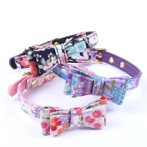 Новый ошейник для собаки кошки фолраль с галстук-бабочка для животных щенок ожерелье ремень 3 цвета 4 размера