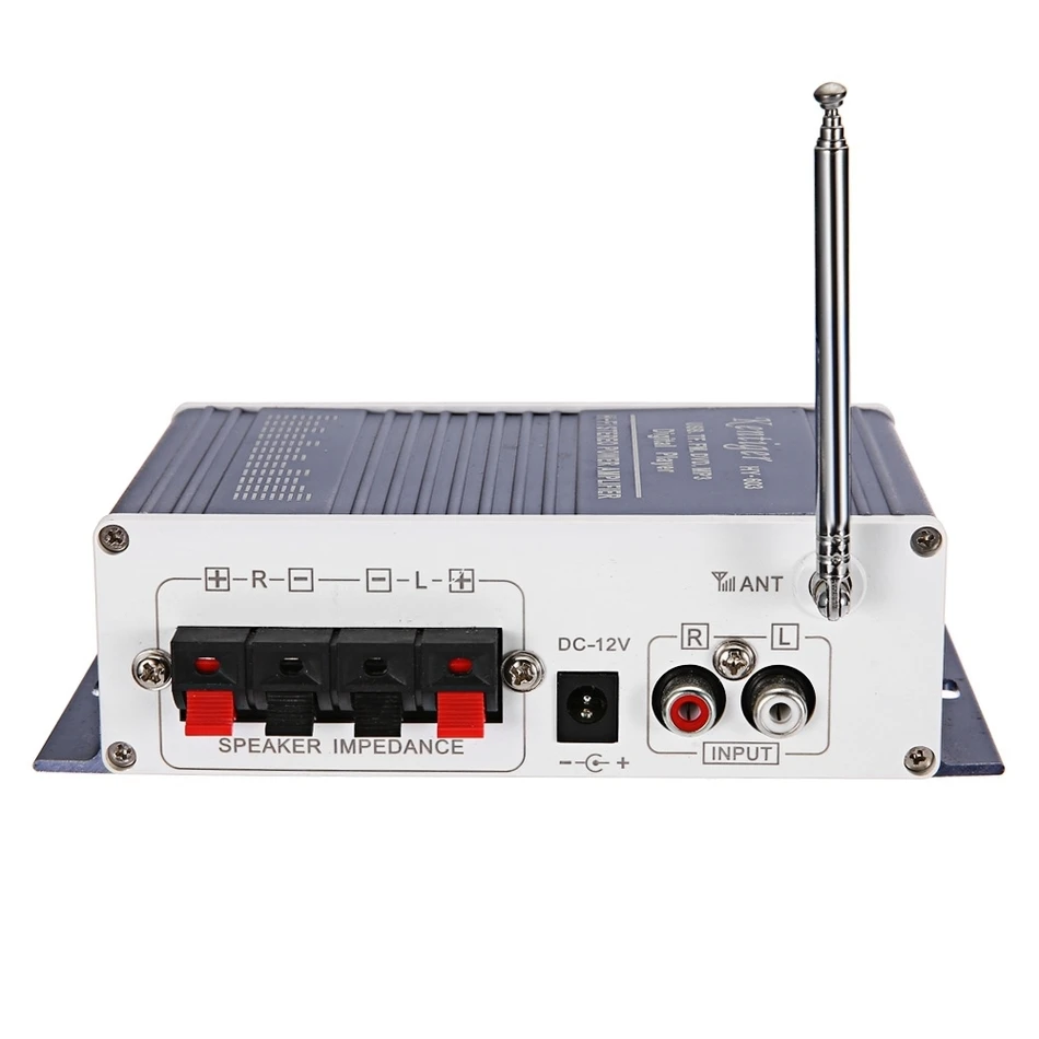 Kentiger HY-603 Mini Portable Wireless HiFi Stereo Power Digital Amplifier with FM IR Control MP3 USB Playback for DC 12V | Электроника