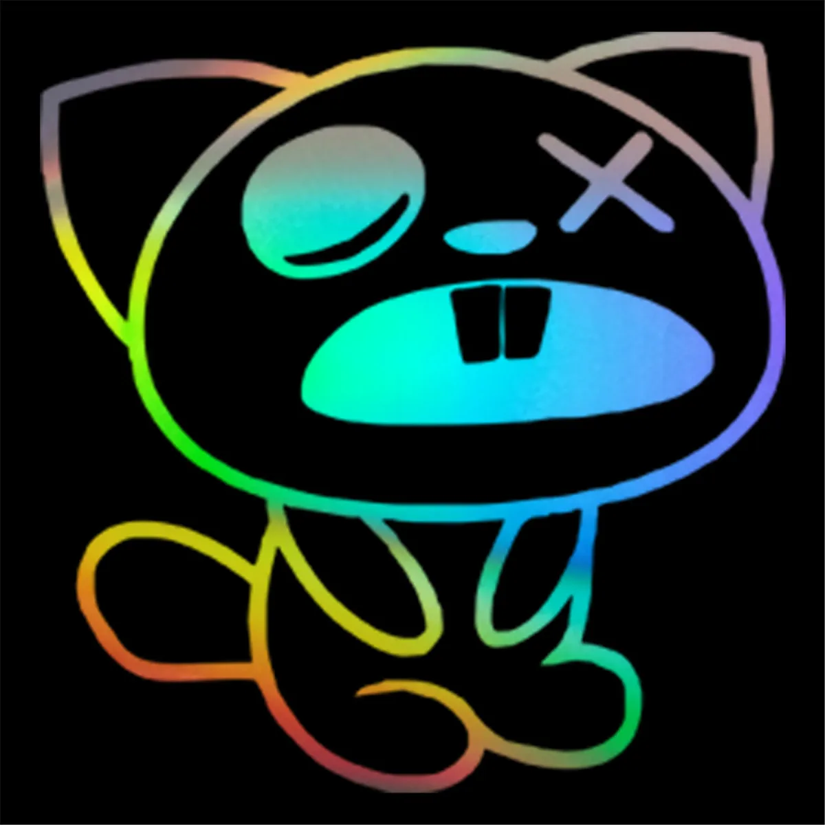 

Забавная виниловая наклейка на стену в виде кошки JDM