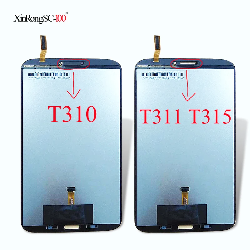 Новый 8 дюймовый сенсорный ЖК дисплей для Samsung Galaxy Tab3 0 T310 T311 T315|ЖК-экраны и панели