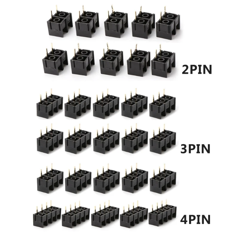 10 шт. 300V 25A черный 2/3/4PIN KF1000 10 мм Шаг печатной платы Винтовые клеммы разъема
