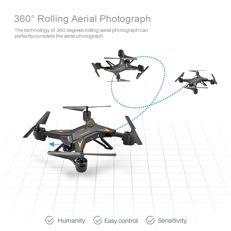 Радиоуправляемый Дрон Квадрокоптер Дроны с 1080P WIFI камерой HD WiFi FPV режим удержания