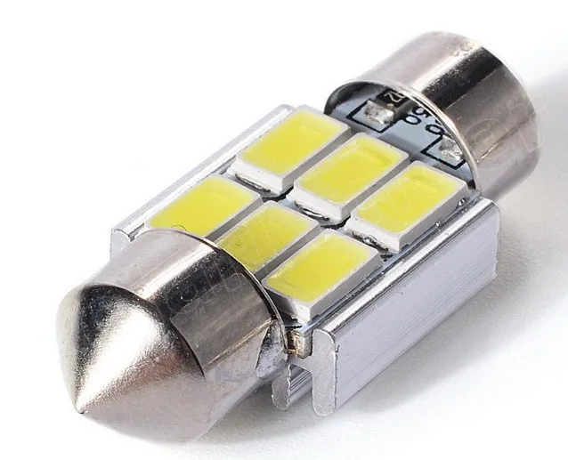 10 шт. 31 мм c5w 6smd 5630 Led 1 5 Вт Автомобильная гирлянда для салона купольные огни авто