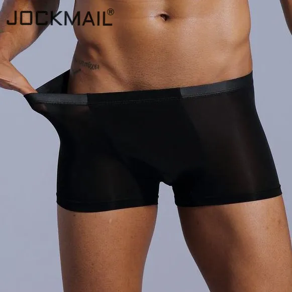 Трусы боксеры JOCKMAIL мужские прозрачные пикантное нижнее белье плавки из вискозы