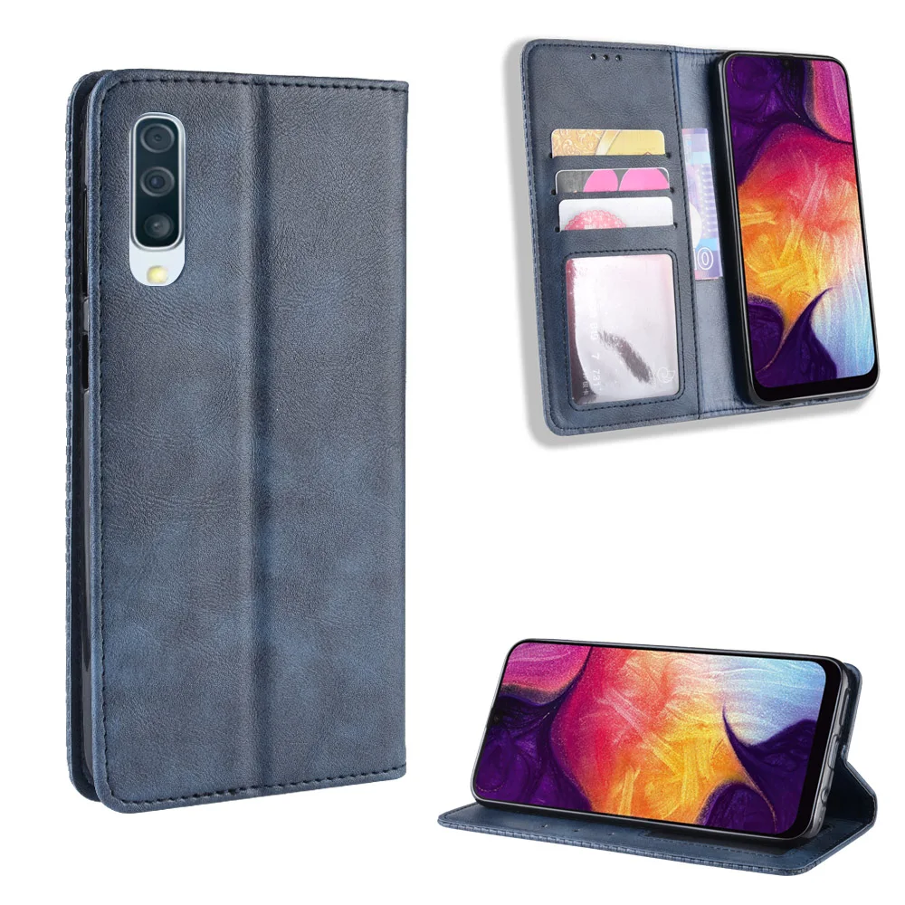 For Samsung Galaxy A50 Case Wallet Flip Style Leather Phone Bakc Cover A 50 SM-A505F with Photo frame | Мобильные телефоны и