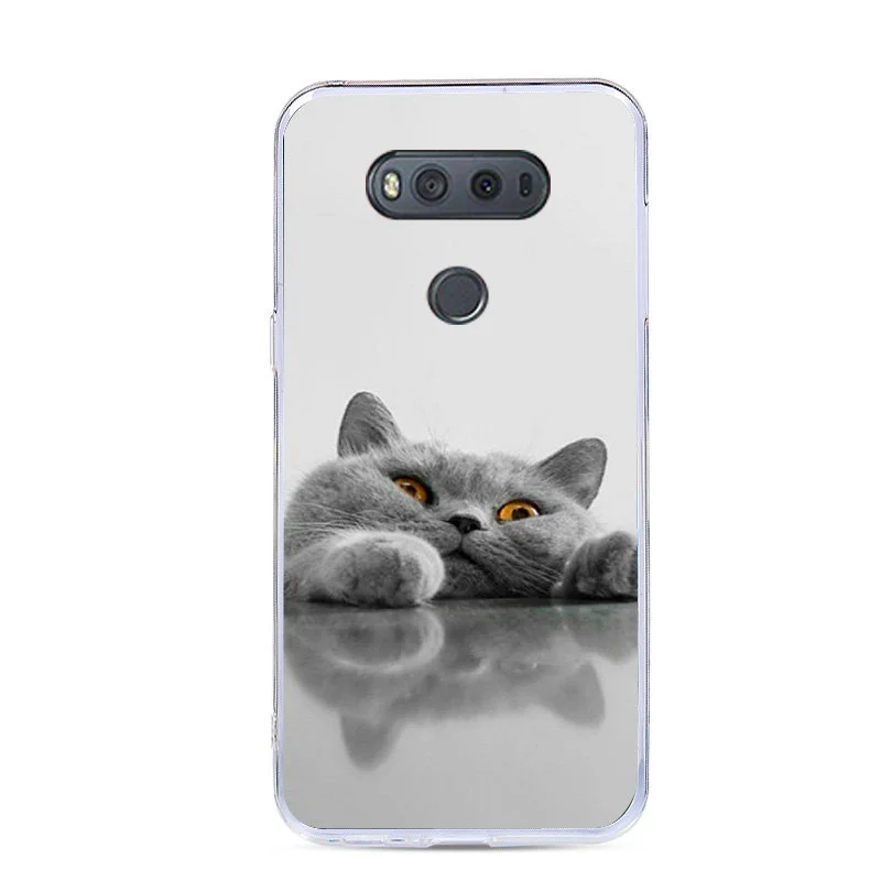 Чехол с рисунком для LG V20 V30 V40 мягкий чехол из ТПУ чехлы изображением цветов и