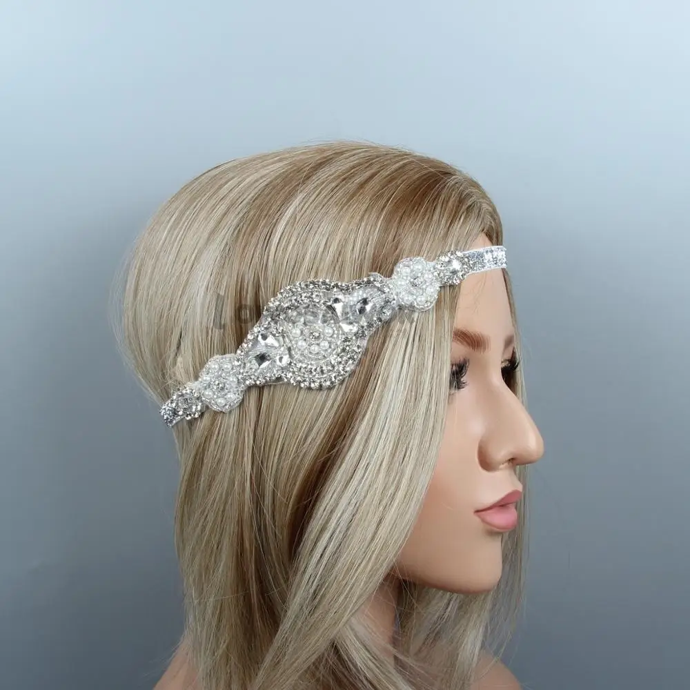 

Factory Sale Crystal Shiny Rhinestone Wedding Hair Accessories Unique Design Bridal Headband Hairband